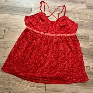 Cacique red plus size nightgown